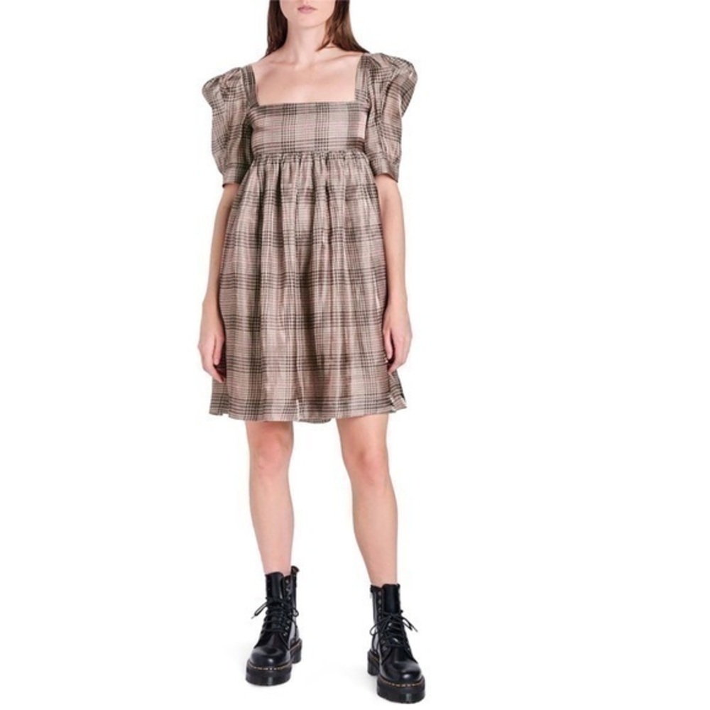 Babydoll Plaid Dress
